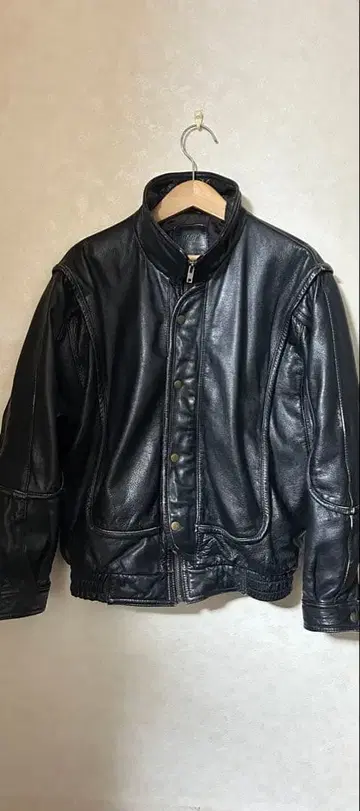 vintage A2 천연 가죽 스탠드 카라 가죽 자켓 봄버 자켓