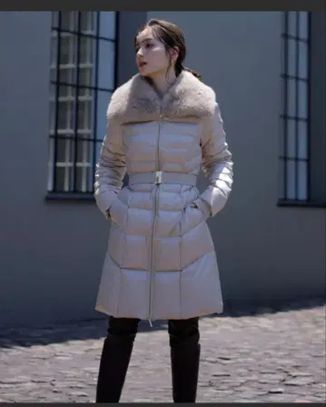 anuans 2way 퍼 칼라 다운 코트 S