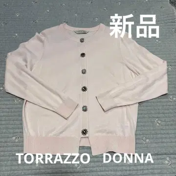 새상품 TORRAZZO DONNA 비쥬 크리스탈 버튼 가디건