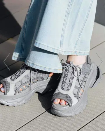 JEANASIS 레이스업 스니커즈 샌들