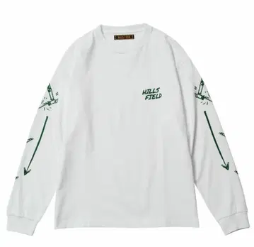 HILLS FIELD 롱 슬리브 티셔츠 화이트