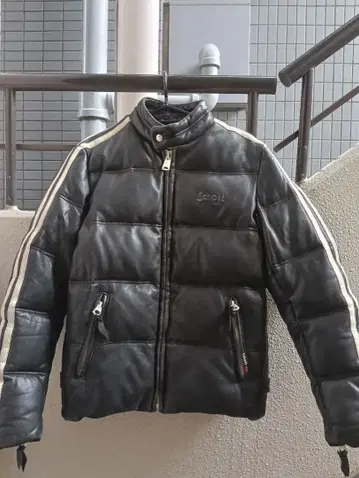 초레어! Schott 가죽 다운 자켓 M