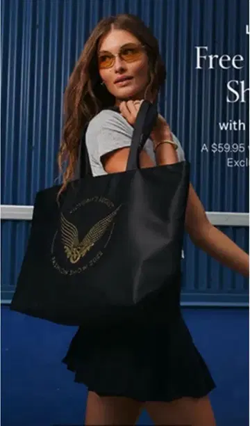 빅토리아 시크릿 토트백 패션쇼 블랙
