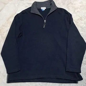 USA 90's J.Crew '네이비 하프 집 스웨터'