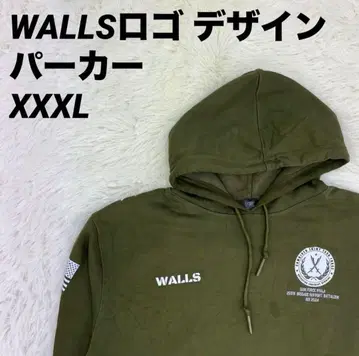 풀오버 후드티 후드 WALLS 로고 올리브 그린 XXXL 사이즈