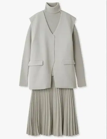 미라 오웬 베스트 풀오버 터틀 니트 스커트 09WNO235006