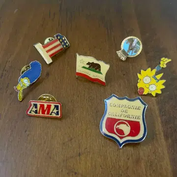 빈티지 핀 배지 할리 캘리포니아 심슨 AMA