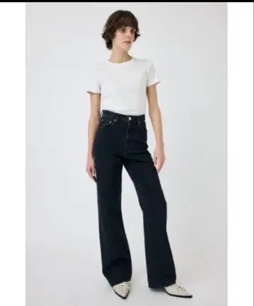 MOUSSY 블랙 스트레이트 데님 25