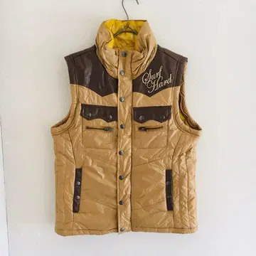 [ GOTCHA ] [ M ] 다운 베스트 골프웨어 방한 로고 충전솜