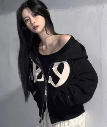 129 Logo Patch Hooded Zip-Up