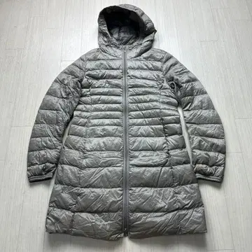 유니클로 울트라 라이트 다운 후디드 코트 M 그레이 베이지