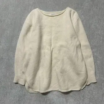 Plage 플라주 파인 울 와이드 풀오버 니트 풀오버 화이트