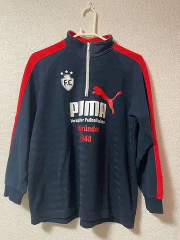 PUMA 트레이닝복 네이비 레드 160