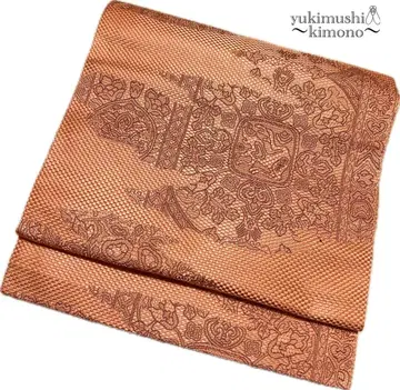 ZZ11-104 나고야 오비 송엽 사양 핑크 356cm 팔로우 할인 OK