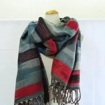 새상품 대형 스톨 이컷풍 에스닉 아시아 머플러 스타일리시 M111