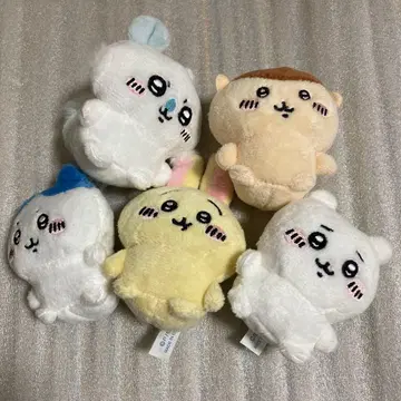 치이카와 (먼작귀) 앉은 봉제 인형 가챠 5개 세트 컴플리트