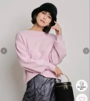 마이 스트라다 아쿠아 빅 니트 울 핑크 푸른빛 알페이지 쿨톤