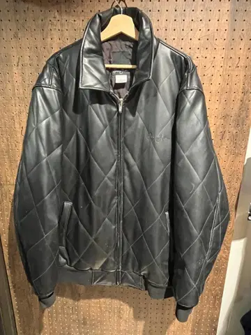 00s Sean John 퀼팅 페이크 가죽 자켓