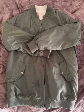 [aquagarage.] 리버서블 MA-1 보아 안감 블루종