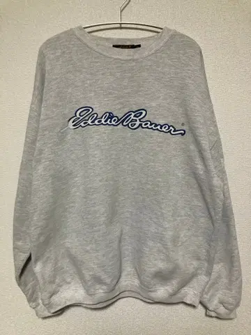 Eddie Bauer 그레이 맨투맨 80s 블랙택