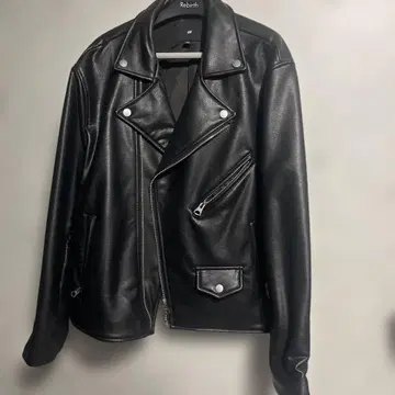 H&M 더블 라이더스 자켓 블랙 EUR XL