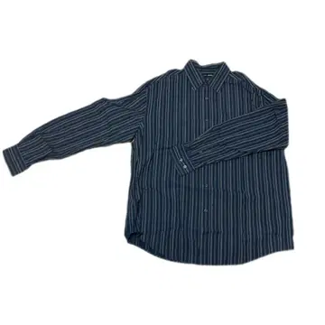 [ 구제 의류 ] 스트라이프 블루 긴팔 셔츠 L 사이즈