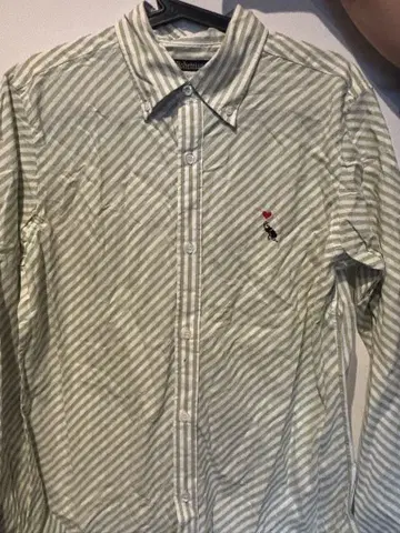 보헤미안즈 그린과 화이트 스트라이프 긴팔 셔츠