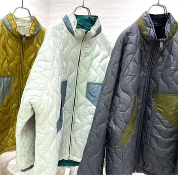 이번 시즌! 미사용! 리버서블 퀼팅 블루종