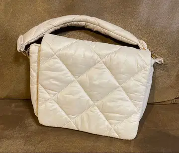 AUNTMARIES 퀼팅 핸드백 베이지 앤트마리스