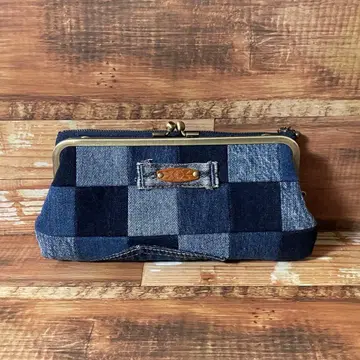 데님 리메이크 친가마구치 장지갑