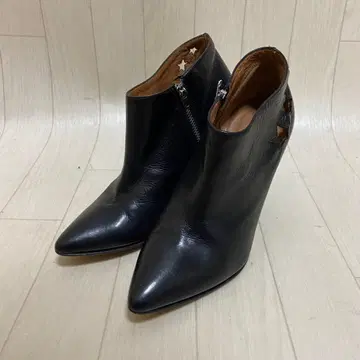 Golden Goose 숏부츠 별 패턴 가죽 블랙