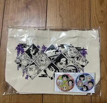 귀멸의 칼날 원화전 런치 토트백 캔뱃지 세트