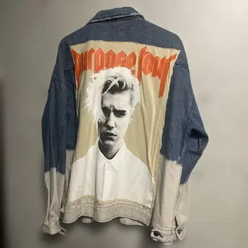 저스틴 비버 justin bieber 그래픽 데님 자켓