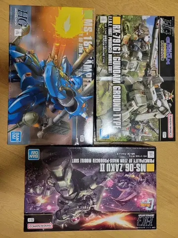 반다이 HG 1/144 건담 프라모델 3세트