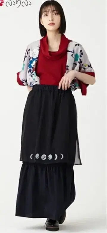 후리후 달의 모양 레이어드 스커트