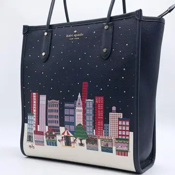 미사용에 가까운 케이트 스페이드 뉴욕 토트백 크리스마스 네이비