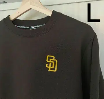 MLB 패드리스 속기모 트레이닝복 자수 로고 브라운 L 사이즈 새상품