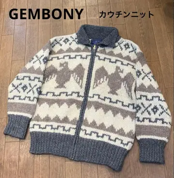 GEMBONY 제보니 코위찬 니트 집업 블루종 L 사이즈