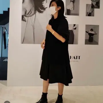 새상품급 MACHATT 리본 턱 셔츠 드레스