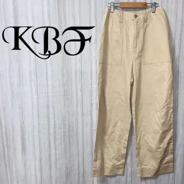 [KBF] 와이드 팬츠 스트레이트 베이지 허리밴딩 심플