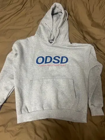 ODSD 그레이 프론트 프린트 후드티
