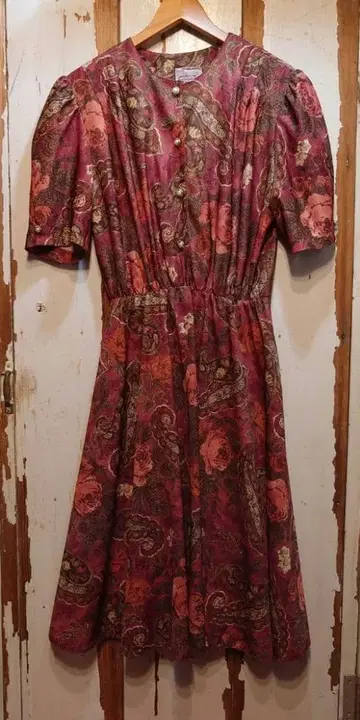 US 구제 의류 미국제 페이즐리 프린트/빈티지 드레스