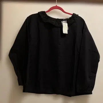 SM2 레이스 카라 블라우스 미사용 새상품 네이비