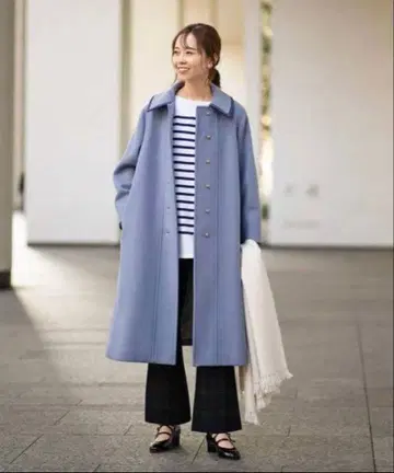 새상품 이에나 IENA 컬러 멜톤 트리밍 코트