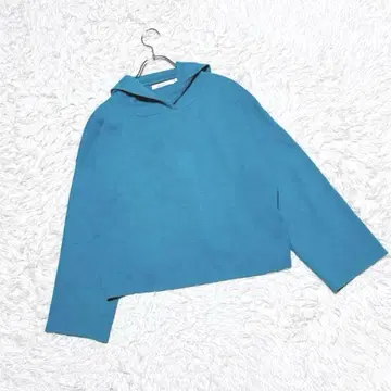 [ MOUSSY ] 코튼 블렌드 니트 후드티 (F) 후디 터콰이즈