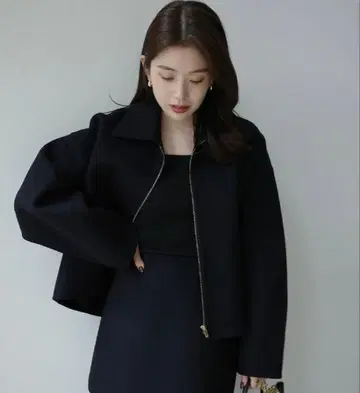 anuans 리버 울 숏코트 네이비