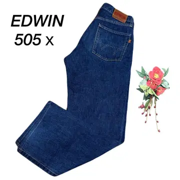 레어 모델! 빨간 귀! 거의 새상품 에드윈 데님 청바지 팬츠 롱 바지