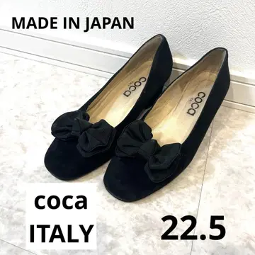[ coca ITALY ] 일본제 고급 리본 스웨이드 펌프스