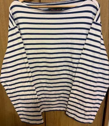 OUTIL 보트넥 스트라이프 긴팔 티셔츠