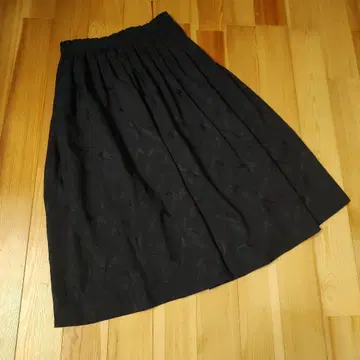 블랙 플레어 스커트 무릎 기장 M 9호